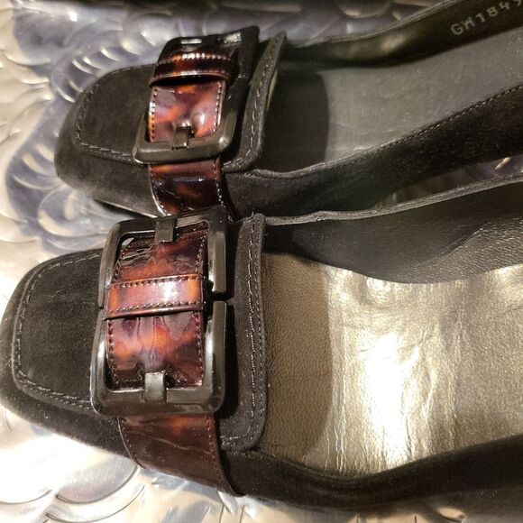 Stuart Weitzman authentic leather uppers,and insoles,black,suede,tortoise - Picture 4 of 8